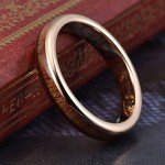 4mm Tungsten Carbide Wedding Ring with Koa Wood