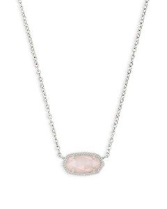 Kendra Scott Elisa Pendant Necklace in Rose Quartz
