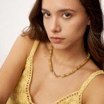 Colorful Rainbow Topaz Beaded Choker Necklace