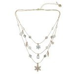 Betsey Johnson Women's Snowflake Pendant Necklace