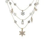 Betsey Johnson Women's Snowflake Pendant Necklace