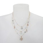 Betsey Johnson Women's Snowflake Pendant Necklace