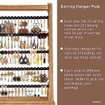Rustic Wood Earring Holder Organizer with 270 Slots