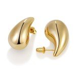 Chunky Gold Teardrop Earrings for Women