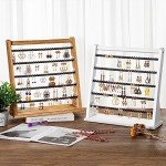 Rustic Wood Earring Holder Organizer with 270 Slots