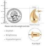 Chunky Gold Teardrop Earrings for Women