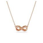Swarovski Hyperbola Infinity Pendant Necklace in Rose Gold