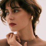 Chunky Gold Teardrop Earrings for Women