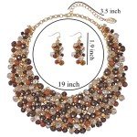 Chunky Crystal Collar Necklace and Earring Set