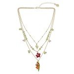 Betsey Johnson Parrot Layered Necklace for Women