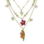 Betsey Johnson Parrot Layered Necklace for Women