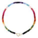 Colorful Handmade Beaded Gemstone Choker Necklace