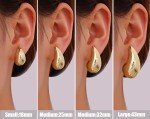 Chunky Gold Teardrop Earrings for Women
