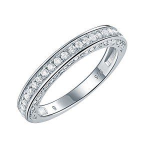 Stackable CZ Wedding Band Ring for Women