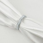 Stackable CZ Wedding Band Ring for Women