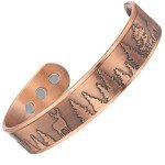 Wildlife Men's Copper Magnetic Bangle Bracelet