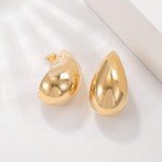 Large Chunky Gold Hoop Waterdrop Earrings for Women