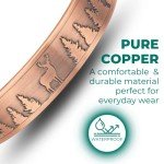 Wildlife Men's Copper Magnetic Bangle Bracelet