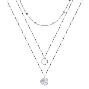 Multi Layered Sterling Silver Choker Necklace for Women
