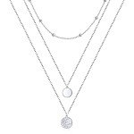 Multi Layered Sterling Silver Choker Necklace for Women