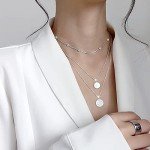 Multi Layered Sterling Silver Choker Necklace for Women