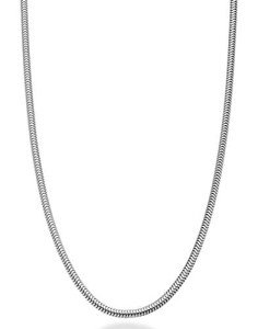 Miabella 925 Sterling Silver Round Snake Chain Necklace
