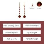 Dainty Heart Garnet Necklace and Earring Set