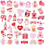 40 Pcs Valentine's Day Enamel Pins Set