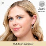 Sterling Silver 2 CT.TW CZ Dangle Earrings