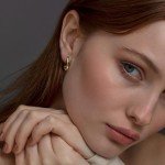 14K Gold U-Shaped Small Hoop Earrings for Women