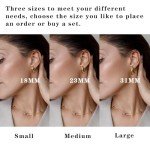 Gold Teardrop and Chunky Hoop Earrings Set