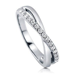Sterling Silver Infinity Criss Cross Ring for Women