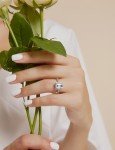 Sterling Silver Emerald Cut CZ Bridal Ring Set
