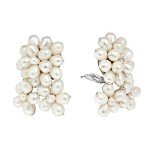 Floral Freshwater Pearl Clip-On Earrings for Women