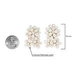Floral Freshwater Pearl Clip-On Earrings for Women