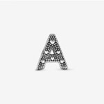 Pandora Silver Letter A Charm for Bracelets