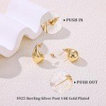 Chunky Gold Teardrop Earrings for Women