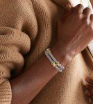 Twisted Cable Cuff Bracelet Set - Gold & Silver