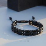 Black Obsidian Healing Stone Bracelet for Men