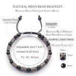 Black Obsidian Healing Stone Bracelet for Men