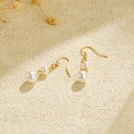 Gold Pearl Drop Earrings for Women – Trendy Style