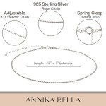 Annika Bella Sterling Silver Rope Choker Necklace