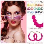 20 Pairs Bohemian Beaded Hoop Earrings for Women