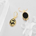 Sterling Silver Hummingbird Dangle Earrings with Onyx