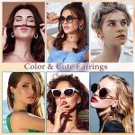 20 Pairs Bohemian Beaded Hoop Earrings for Women