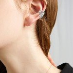 Vintage Sterling Silver Octopus Ear Cuff Earrings