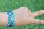 Stunning Turquoise Mosaic Cuff Bracelet - Adjustable