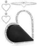 Heart-Shaped Clutch, Necklace & Earrings Set