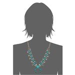 Turquoise Squash Blossom Statement Necklace and Earrings