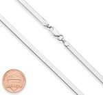 Miabella 925 Sterling Silver Herringbone Necklace 22